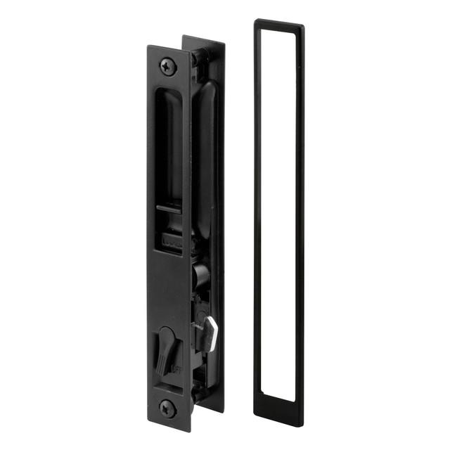 Image of 842201| Diecast Black Finish, Flush Sliding Patio Door Handle, for Croft (Single Pack)