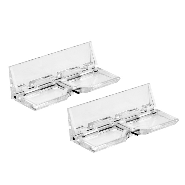 Image of U 9842-L| Clear Lucite, Glass Surface Patio Door Lock, Self Adhesive (2 Pack)