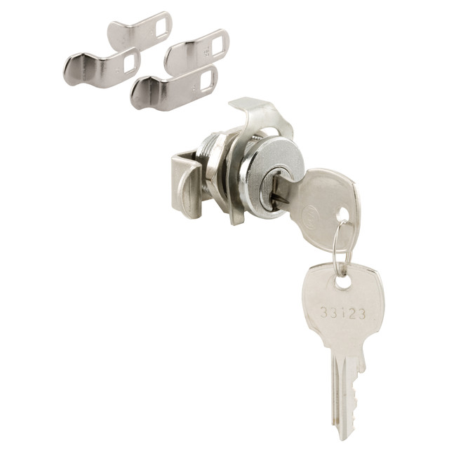 Image of 881440| Mailbox Lock – Replacement, Multipurpose Mailbox Lock for Several Brands – NA-14 Keyway, Opens Counter-Clockwise with 90º Rotation, Nickel Finish (1 Set)