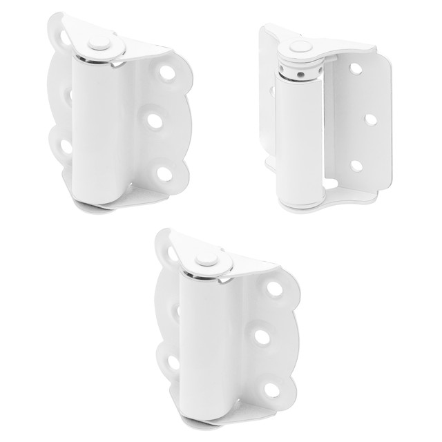 Image of Storm &amp; Screen Door 2-Self Closing &amp; 1-Adjustable Hinge Set 2-3/4" w/Screws White