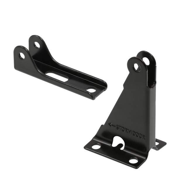 Image of Storm &amp; Screen Door Closer Jamb Bracket Repair Kit Black