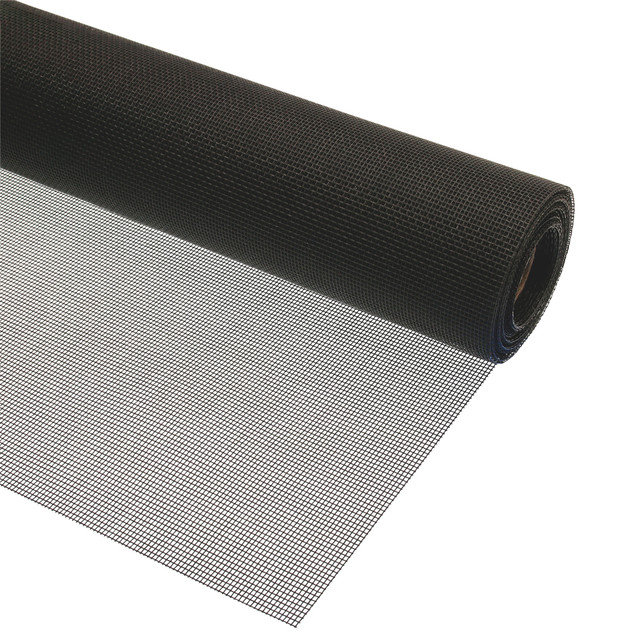 Image of Screen Mesh Roll for Window and Door Fiberglass Heavy Duty 48 in. x 25 ft. Charcoal (1 Roll)