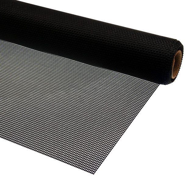 Image of Screen Mesh Roll for Window and Door Fiberglass Extra Heavy Duty Pet Resistant 48 x 84 in. Black (1 Roll)