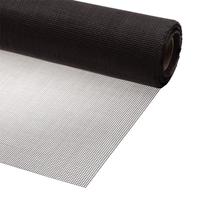 Image of Screen Mesh Roll for Window and Door Fiberglass Standard Duty 48 in. x 25 ft., Charcoal (1 Roll)