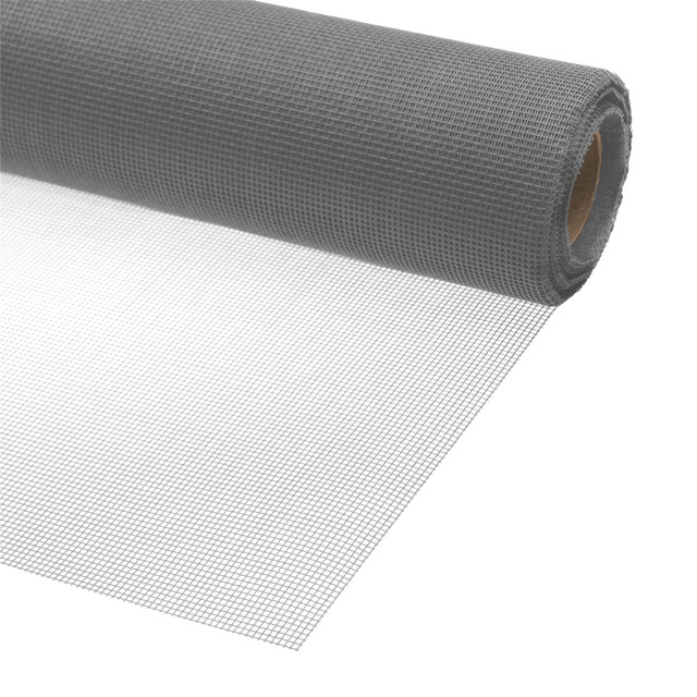 Image of Screen Mesh Roll for Window and Door Fiberglass Standard Duty 48 in. x 25 ft., Silver (1 Roll)