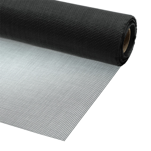 Image of Screen Mesh Roll for Window and Door Fiberglass Standard Duty 72 in. x 25 ft., Black (1 Roll)