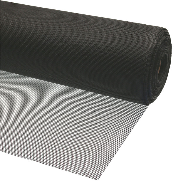 Image of Screen Mesh Roll for Window and Door Fiberglass Standard Duty 48 in. x 100 ft., Charcoal (1 Roll)
