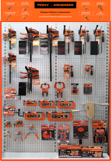 Image of Pony Jorgensen Clamp Planogram, 4 ft.