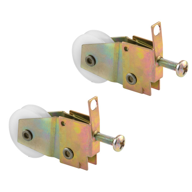 Image of 1 in.  Steel, Screen Door Roller Assembly with Polyethylene Roller, Moss (Single Pack)