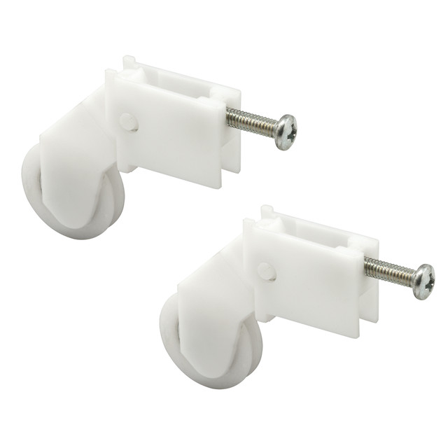 Image of 1 in. Polyethylene Ball Bearing Roller, Sliding Screen Door Rocker Style Spring (2 Pack)