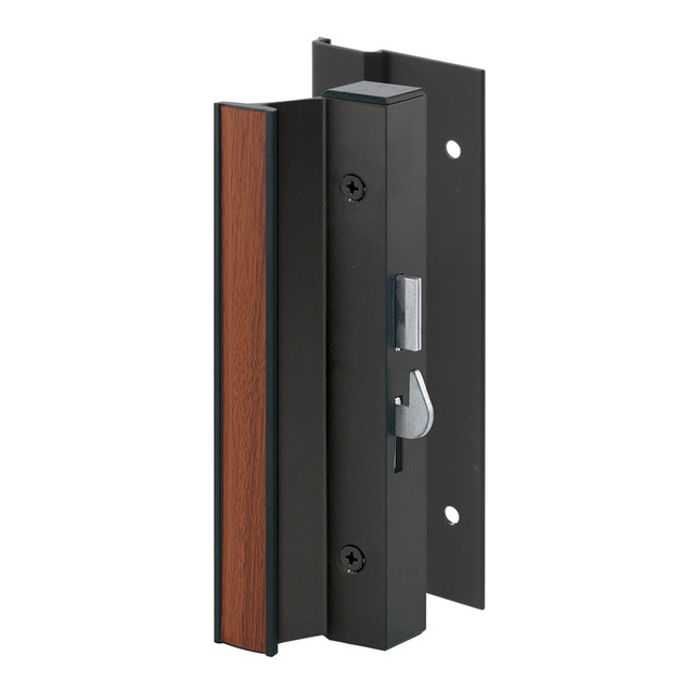 Image of Black Aluminum, Sliding Door Handle Set with Hook Lock (Single Pack)