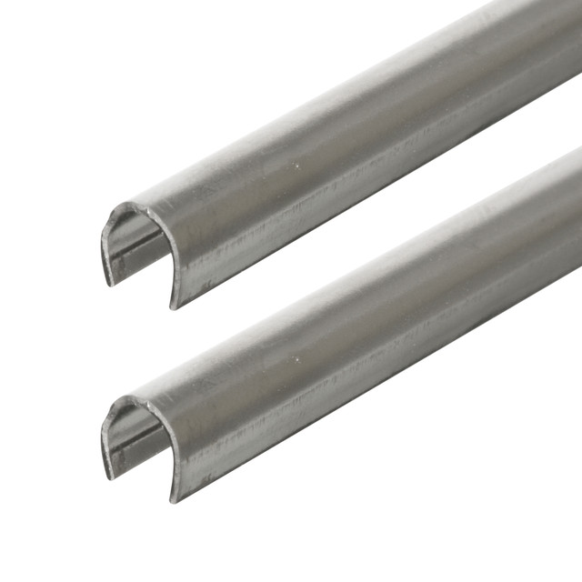 Image of Stainless Steel Sliding Patio Door Repair Track, 1/4 x 48 Inch, (2 Pack)