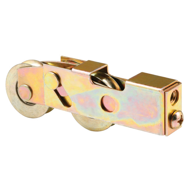 Image of 1-1/4 in Steel Ball Bearing Sliding Door Tandem Roller Assembly, Plain Back (Single Pack)