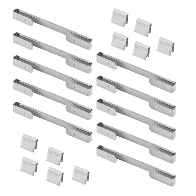 Image of 4 in., Stainless Steel, Louver Glass Security Clips (10 Pack)