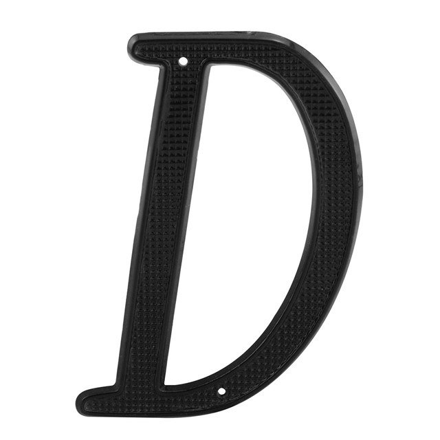 Image of 4 in. House Letter D, Diecast, Black Finish (2 Pack)