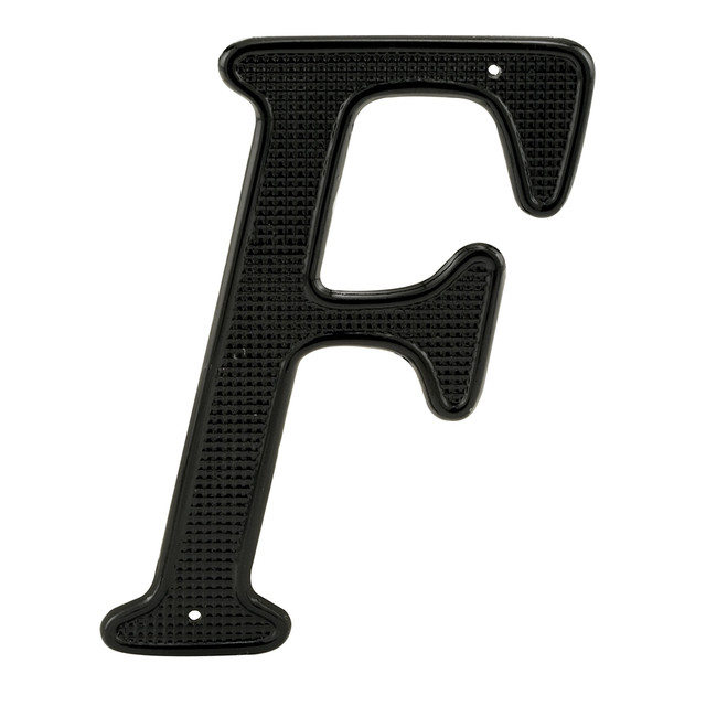 Image of 4 in. House Letter F, Diecast, Black Finish (2 Pack)