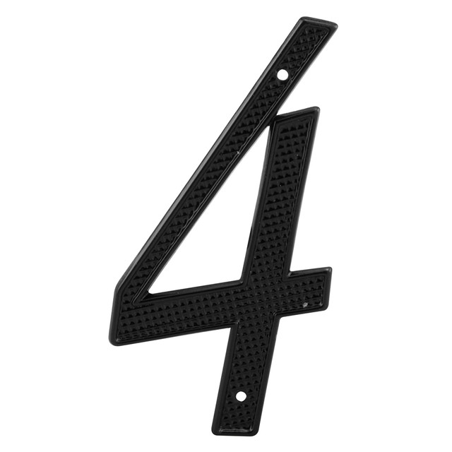 Image of 4 in. House Number 4, Diecast, Black Finish (2 Pack)