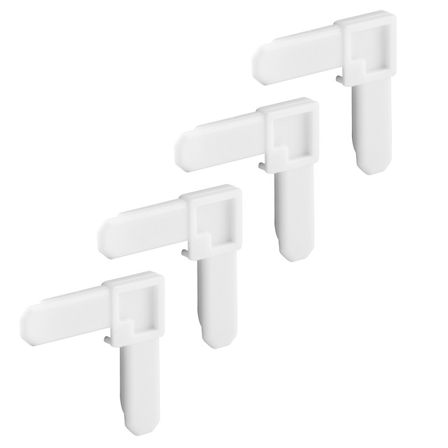 Image of Plastic Screen Frame Corners, 5/16 in. x 3/4 in., White Finish (4 Pack)