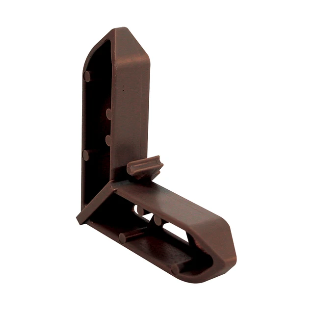 Image of 7/16 in. x 3/4 in. Molded Plastic Screen Frame Corners, Bronze for Pella Windows, Miter Cut (20 Pack)