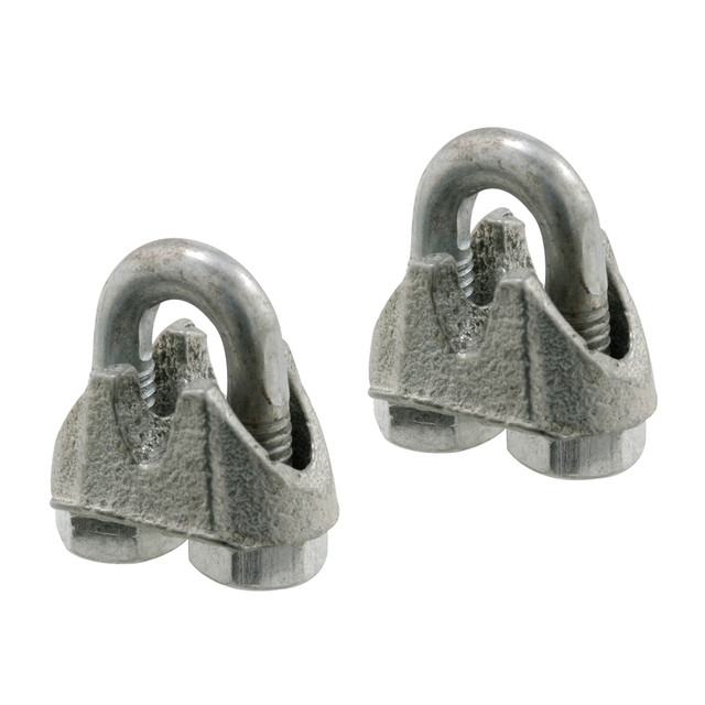 Image of 1/16 in. Galvanized Cable Clamp (2 Pack)