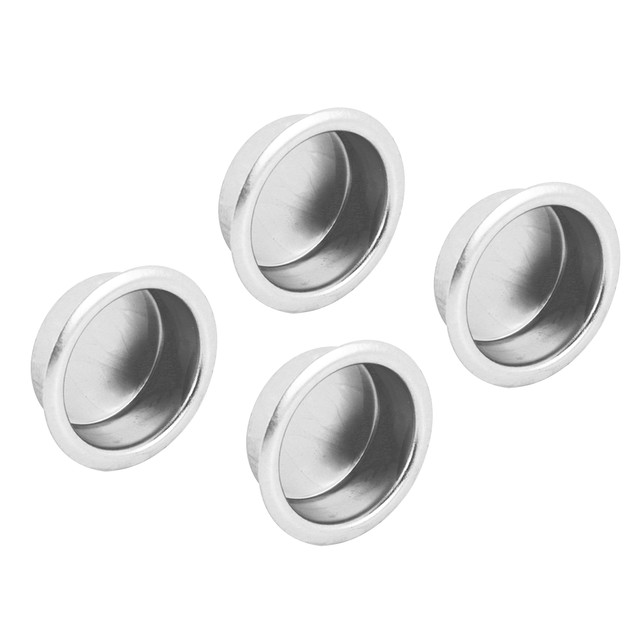 Image of Closet Door Finger Pull, 3/4 in., Satin Nickel Finish (4 Pack)
