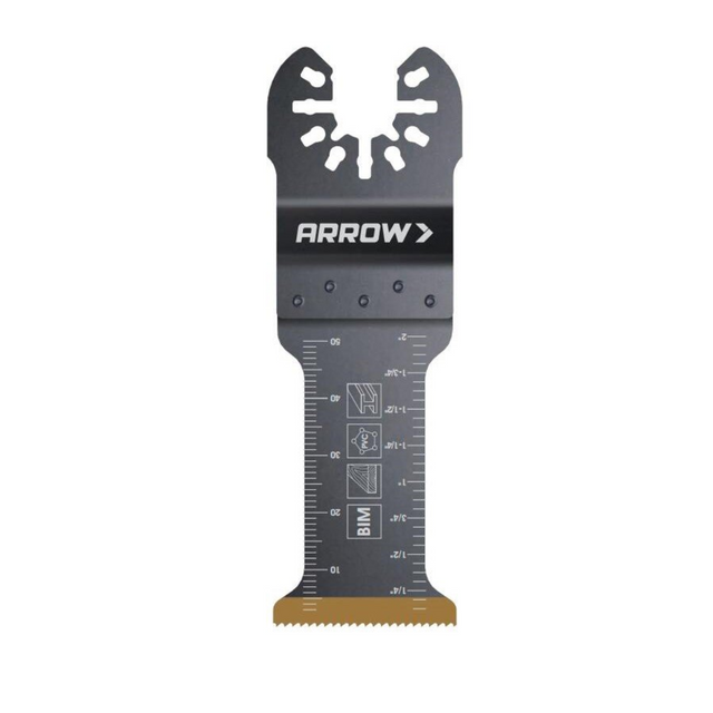 Image of Arrow OSC201-3 Titanium Coated Bi-Metal Oscillating Tool Blades, 1-1/4 inch, 3ct
