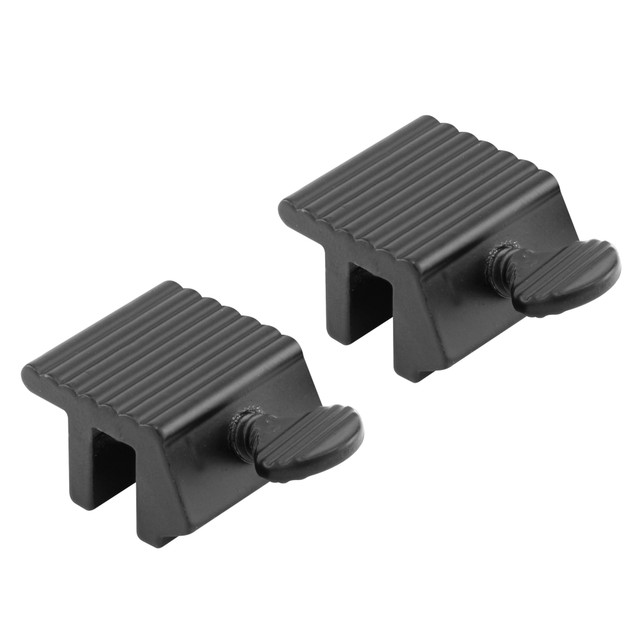 Image of Extruded Aluminum Sliding Window Lock, 1/4 Inch, Black (2 Pack)