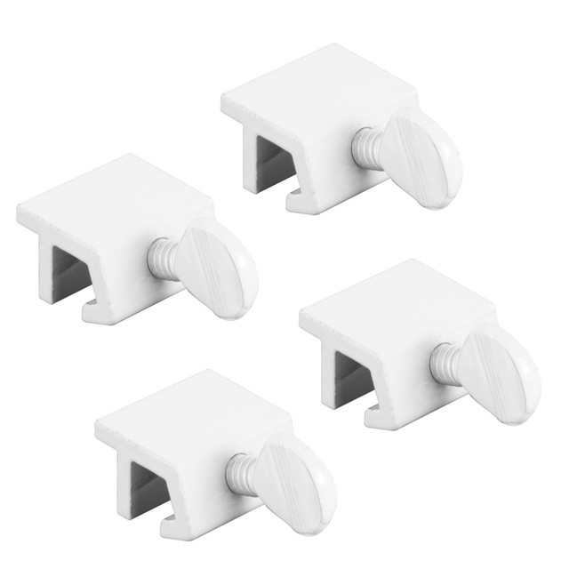 Image of Aluminum Sliding Window Security Lock, for 1/8 Inch Wide Rail, White (Pack of 4)