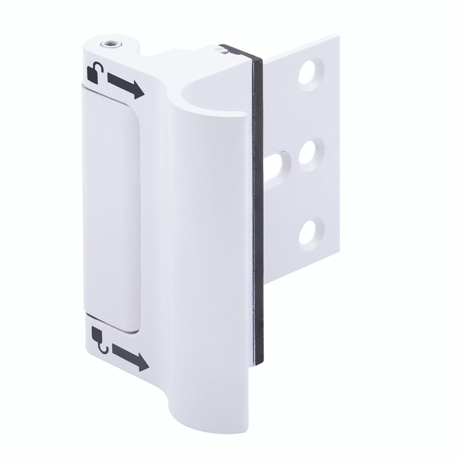 New and Improved Door Reinforcement Lock, Solid Brass, White with