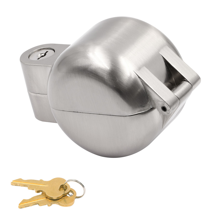 Knob, Lock-out Keyed Device, Diecast Metal, Satin Nickel Finish