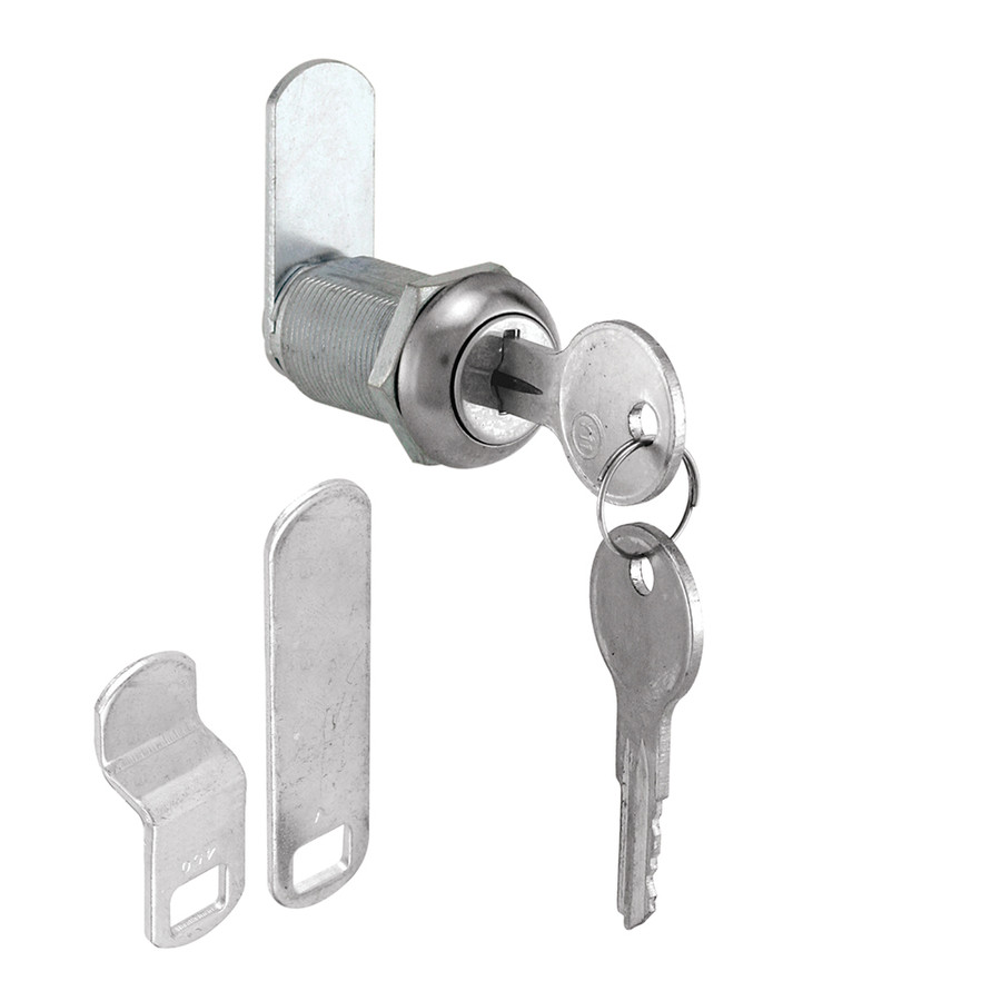 Mailbox Lock, 1-1/8 in., Diecast Construction, Nickel Plated