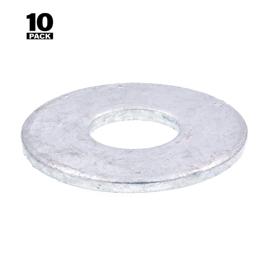 Prime-Line Flat Washers 3/8" X 1" OD - 100 Pack Hot Dip Galvanized Steel USS Standard