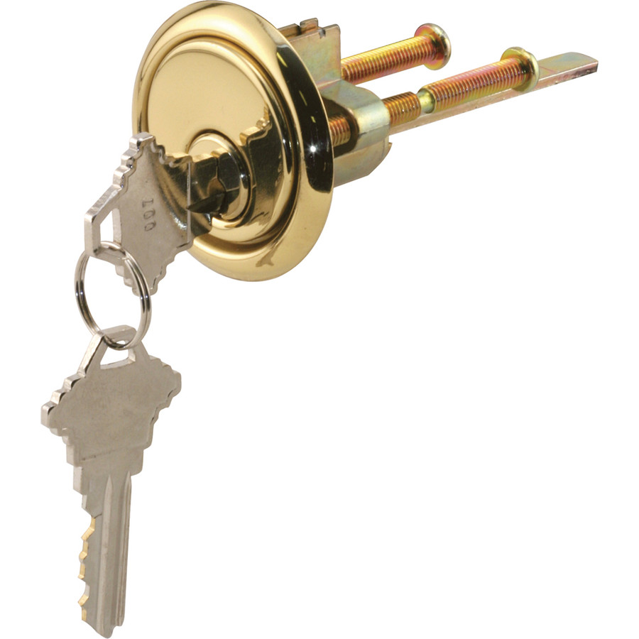 Brass Diecast, Rim Cylinder Lock with Trim Ring, 5 Pin (Single