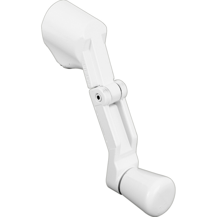 Universal Folding Crank Handle, Fits Most Spindles, White Finish