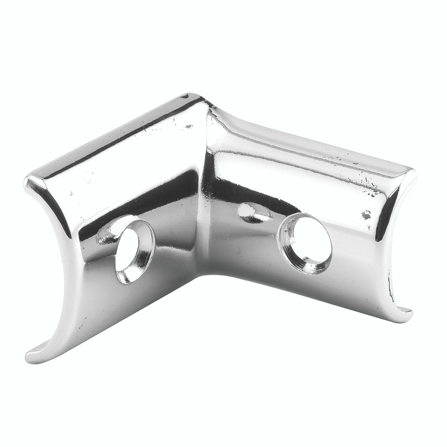 Alcove Clip, Curved, with Fasteners, Chrome (Single Pack) PrimeLine