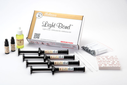 Reliance Light Bond Medium Push Syringe Kit Fluoride with Assure - (4) 5g Syringes