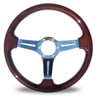 Autotecnica Indy Woodgrain Chrome Spoke Steering Wheel