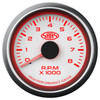 SAAS 52mm Tacho White Face Gauge