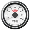 SAAS 52mm Tacho White Face Gauge