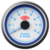 SAAS 52mm Tacho White Face Gauge