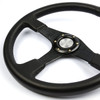 SAAS Sports Steering Wheel Leather 15 " ADR Octane Black Spoke