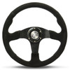 SAAS Sports Steering Wheel Suede 14" ADR Black Spoke