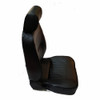 Autotecnica Deluxe Classic Pair 2 x Black W/ Seat Rails Leather Car Bucket Seats