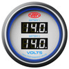 SAAS Dual Volt Gauge White 52mm