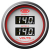 SAAS Dual Volt Gauge White 52mm