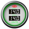 SAAS Dual Volt Gauge White 52mm
