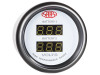 SAAS Dual Volt Gauge White 52mm
