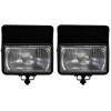 Driving Fog Lamps Ultra White Pair 12V - 165x119mm Rectangular  H3 Halogen Bulb