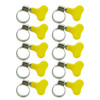 Butterfly Hose Clamp  Zinc Coated Steel Plastic Handle 10pcs 12-22mm (7/8 in)