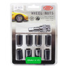 Wheel Nuts S/D Int Hex  Inc Key Chr 10Pk
